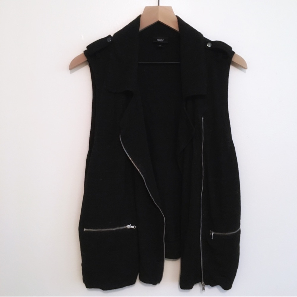 Mossimo Soft Dark Grey Zippered Vest, L
